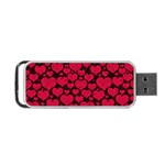 Valentines Day Hearts Pattern Love Red Portable USB Flash (One Side)