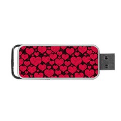 Valentines Day Hearts Pattern Love Red Portable USB Flash (Two Sides) from ArtsNow.com Back