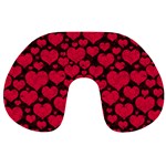 Valentines Day Hearts Pattern Love Red Travel Neck Pillow