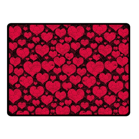 Valentines Day Hearts Pattern Love Red Two Sides Fleece Blanket (Small) from ArtsNow.com 45 x34  Blanket Front