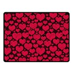 Valentines Day Hearts Pattern Love Red Two Sides Fleece Blanket (Small)