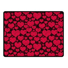 Valentines Day Hearts Pattern Love Red Two Sides Fleece Blanket (Small) from ArtsNow.com 45 x34  Blanket Back