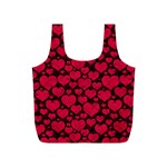 Valentines Day Hearts Pattern Love Red Full Print Recycle Bag (S)