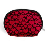 Valentines Day Hearts Pattern Love Red Accessory Pouch (Medium)