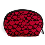 Valentines Day Hearts Pattern Love Red Accessory Pouch (Large)