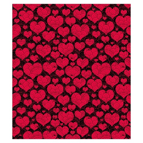 Valentines Day Hearts Pattern Love Red Drawstring Pouch (Small) from ArtsNow.com Front