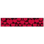 Valentines Day Hearts Pattern Love Red Small Premium Plush Fleece Scarf