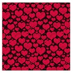 Valentines Day Hearts Pattern Love Red Square Satin Scarf (36  x 36 )