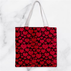 Valentines Day Hearts Pattern Love Red Zipper Grocery Tote Bag from ArtsNow.com Back