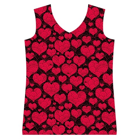 Valentines Day Hearts Pattern Love Red Women s Basketball Tank Top from ArtsNow.com Front