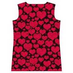 Valentines Day Hearts Pattern Love Red Women s Basketball Tank Top from ArtsNow.com Back