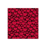 Valentines Day Hearts Pattern Love Red Satin Bandana Scarf 22  x 22 