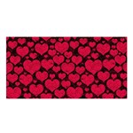 Valentines Day Hearts Pattern Love Red Satin Shawl 45  x 80 