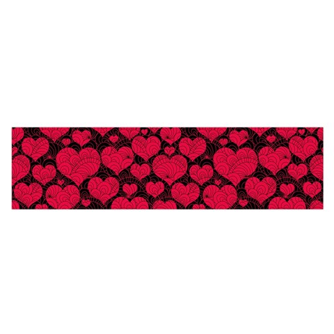 Valentines Day Hearts Pattern Love Red Oblong Satin Scarf (16  x 60 ) from ArtsNow.com Front