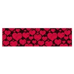 Valentines Day Hearts Pattern Love Red Oblong Satin Scarf (16  x 60 )