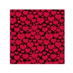 Valentines Day Hearts Pattern Love Red Square Satin Scarf (30  x 30 )