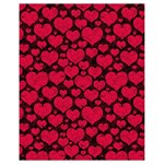 Valentines Day Hearts Pattern Love Red Drawstring Bag (Small)