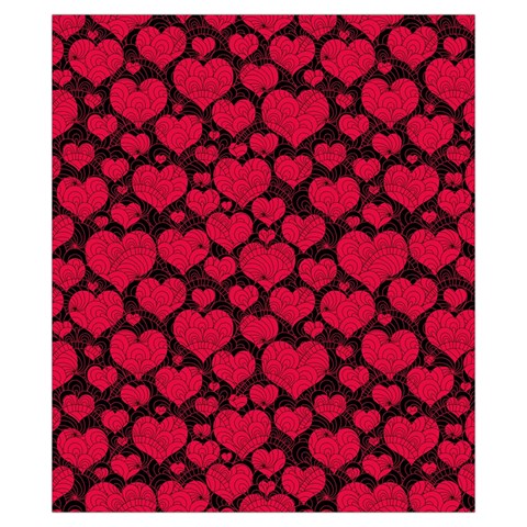 Valentines Day Hearts Pattern Love Red Drawstring Pouch (XS) from ArtsNow.com Front