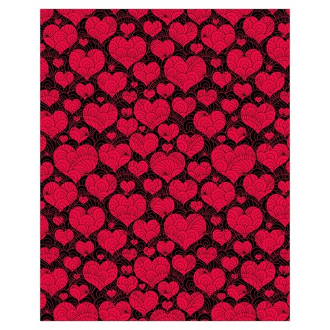 Valentines Day Hearts Pattern Love Red Drawstring Pouch (XL) from ArtsNow.com Front