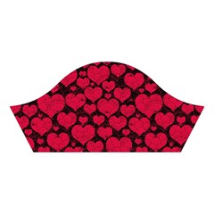 Valentines Day Hearts Pattern Love Red Cotton Crop Top from ArtsNow.com Left Sleeve