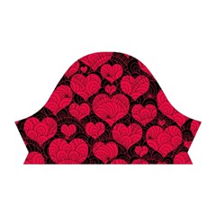 Valentines Day Hearts Pattern Love Red Short Sleeve V Left Sleeve