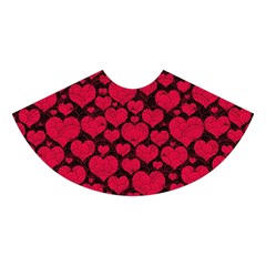 Valentines Day Hearts Pattern Love Red Midi Sleeveless Dress from ArtsNow.com Skirt Front