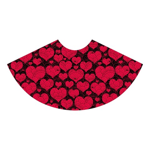 Valentines Day Hearts Pattern Love Red Midi Sleeveless Dress from ArtsNow.com Skirt Back