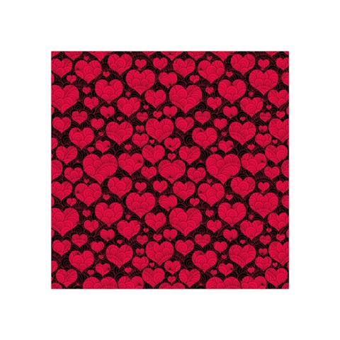 Valentines Day Hearts Pattern Love Red Square Tapestry (Small) from ArtsNow.com Front