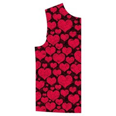 Valentines Day Hearts Pattern Love Red Kid s Button Up Puffer Vest from ArtsNow.com Front Right