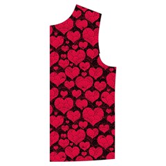 Valentines Day Hearts Pattern Love Red Kid s Button Up Puffer Vest from ArtsNow.com Front Left