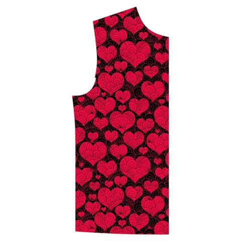 Valentines Day Hearts Pattern Love Red Men s High Neck Button Up Puffer Vest from ArtsNow.com Front Right