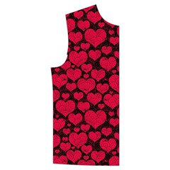 Valentines Day Hearts Pattern Love Red Men s High Neck Button Up Puffer Vest from ArtsNow.com Front Right