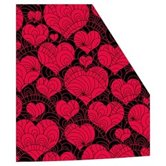 Valentines Day Hearts Pattern Love Red Men s High Neck Button Up Puffer Vest from ArtsNow.com Pocket Left