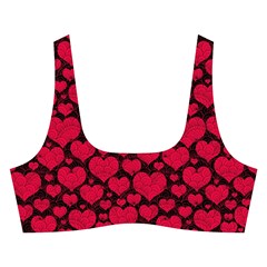 Valentines Day Hearts Pattern Love Red Cross Back Hipster Bikini Set from ArtsNow.com Front