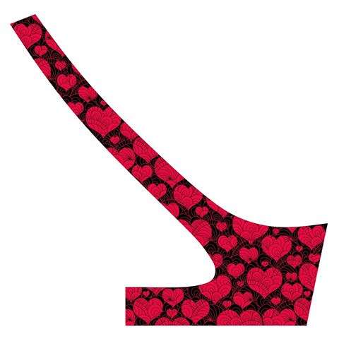 Valentines Day Hearts Pattern Love Red Cross Back Hipster Bikini Set from ArtsNow.com Back Right