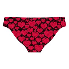 Valentines Day Hearts Pattern Love Red Cross Back Hipster Bikini Set from ArtsNow.com Back Under