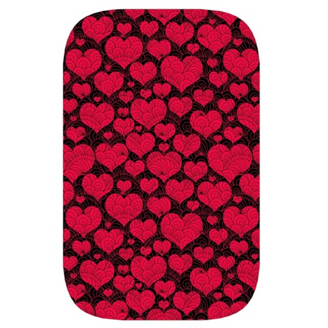 Valentines Day Hearts Pattern Love Red Waist Pouch (Small) from ArtsNow.com Front