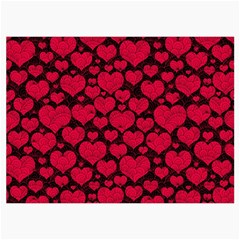 Valentines Day Hearts Pattern Love Red Roll Up Canvas Pencil Holder (M) from ArtsNow.com Front