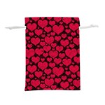 Valentines Day Hearts Pattern Love Red Lightweight Drawstring Pouch (S)