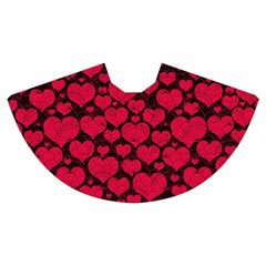 Valentines Day Hearts Pattern Love Red Women s Crop Top Pleated Skater Rave Skirt from ArtsNow.com Skirt Front