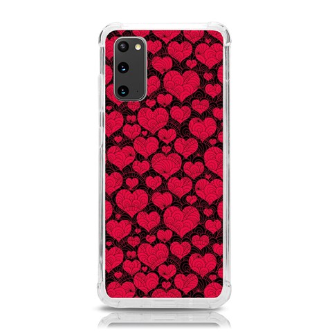 Valentines Day Hearts Pattern Love Red Samsung Galaxy S20 6.2 Inch TPU UV Case from ArtsNow.com Front