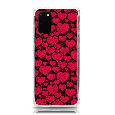 Valentines Day Hearts Pattern Love Red Samsung Galaxy S20 Plus 6.7 Inch TPU UV Case from ArtsNow.com Front