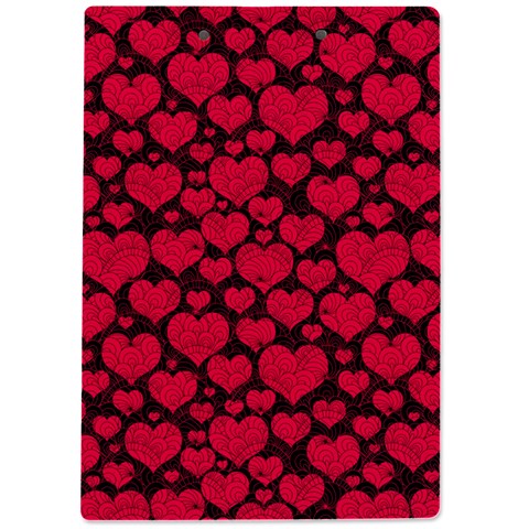 Valentines Day Hearts Pattern Love Red A4 Acrylic Clipboard from ArtsNow.com Back