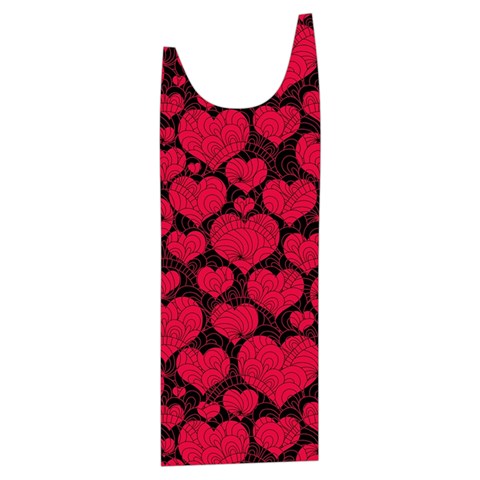 Valentines Day Hearts Pattern Love Red Kids  Stylish Hooded Puffer Vest from ArtsNow.com Front Right Side