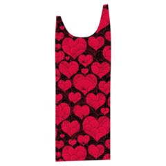 Valentines Day Hearts Pattern Love Red Kids  Stylish Hooded Puffer Vest from ArtsNow.com Front Right Side