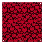 Valentines Day Hearts Pattern Love Red Banner and Sign 3  x 3 