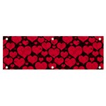 Valentines Day Hearts Pattern Love Red Banner and Sign 6  x 2 