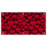 Valentines Day Hearts Pattern Love Red Banner and Sign 6  x 3 