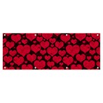 Valentines Day Hearts Pattern Love Red Banner and Sign 8  x 3 