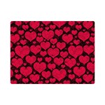 Valentines Day Hearts Pattern Love Red Premium Plush Fleece Blanket (Mini)